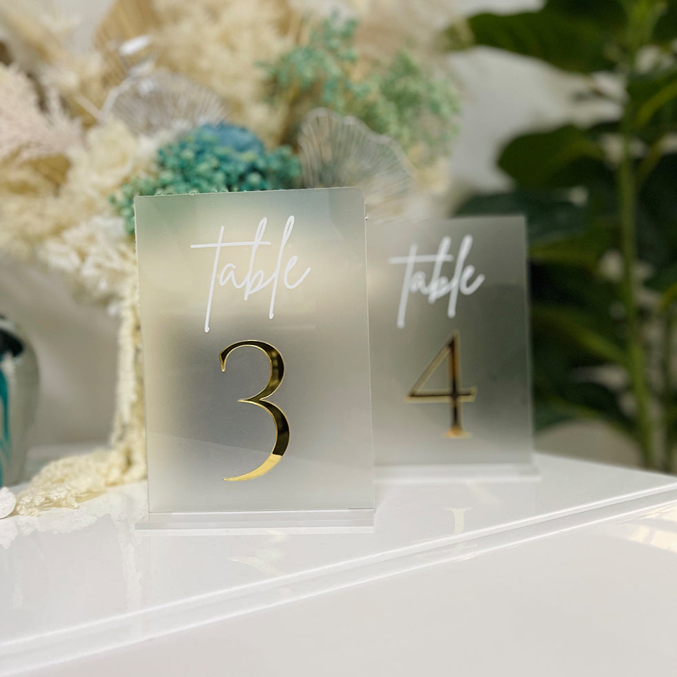 Acrylic Table Numbers