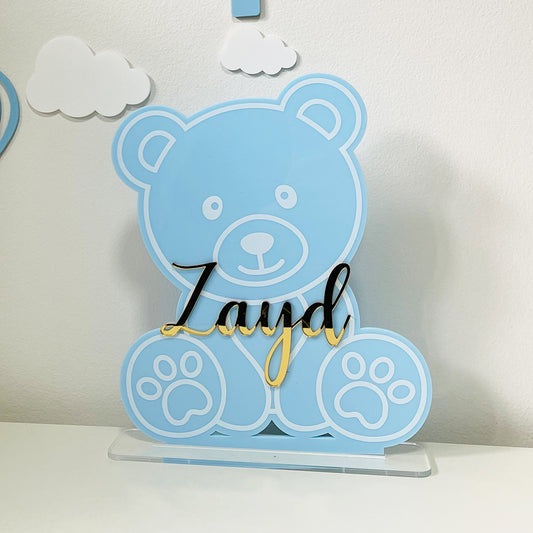 Bear Name Plaque
