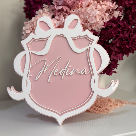Bow Name Plaque (Style 2)