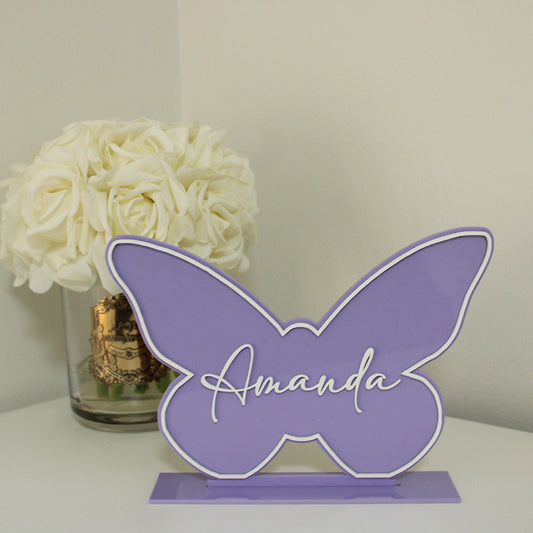 Butterfly Border Name Plaque