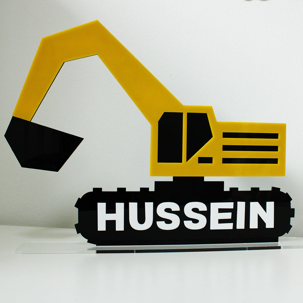 Excavator Name Plaque