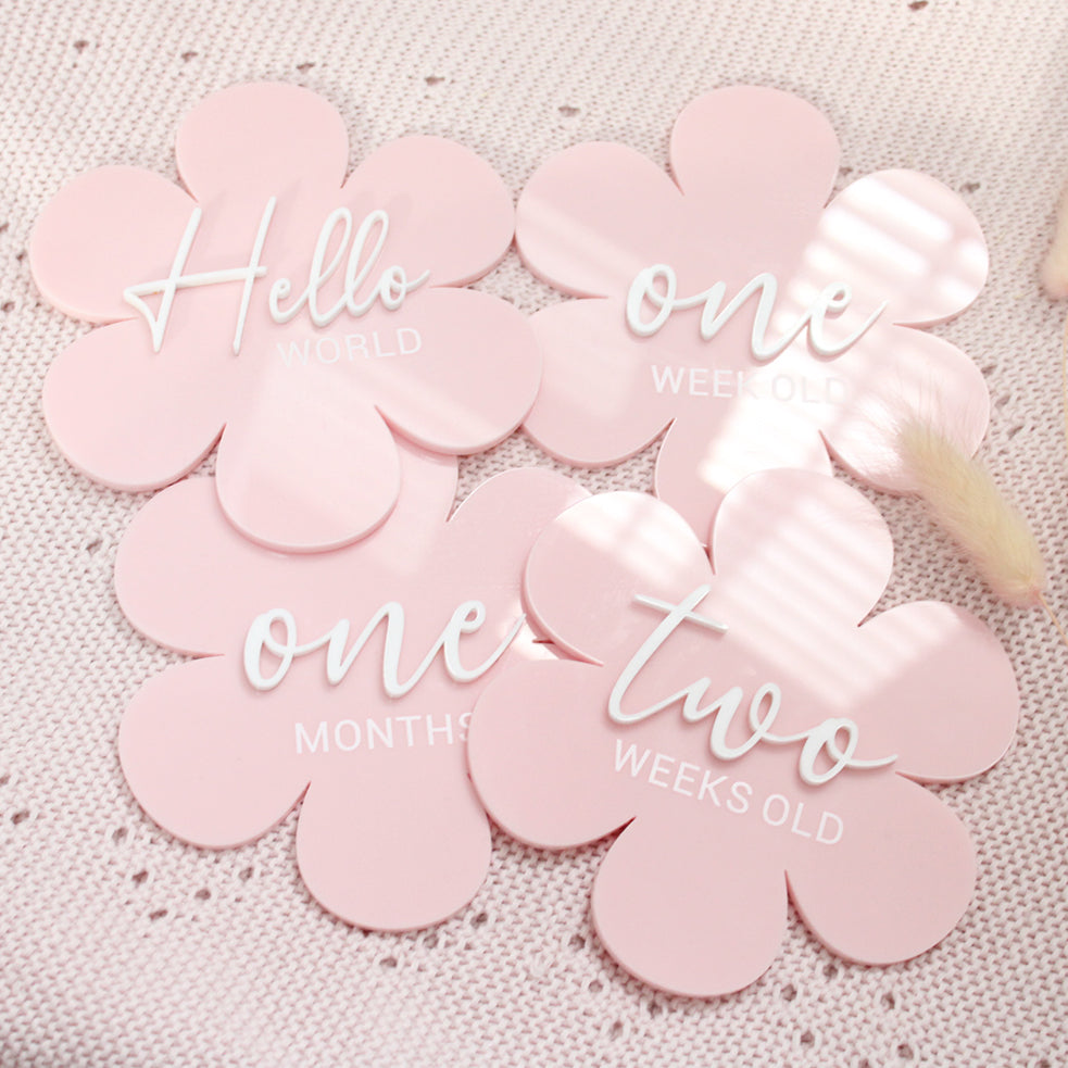 Acrylic Flower Milestones
