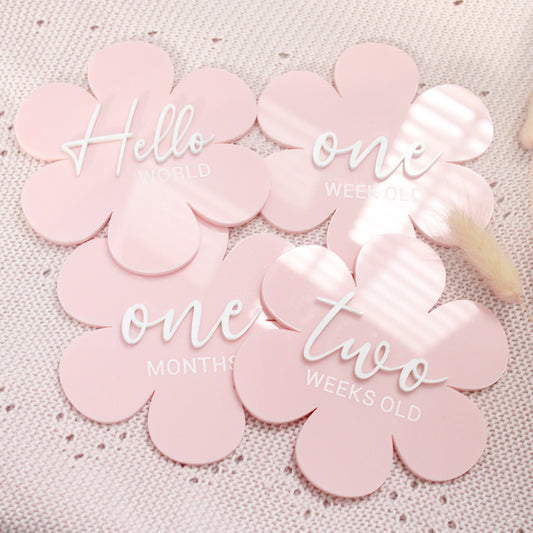 Acrylic Flower Milestones