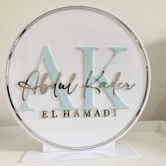 Freestanding Name Sign