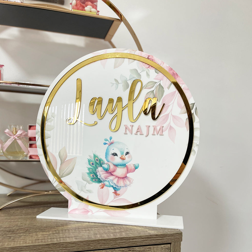 Printed Freestanding Name Sign