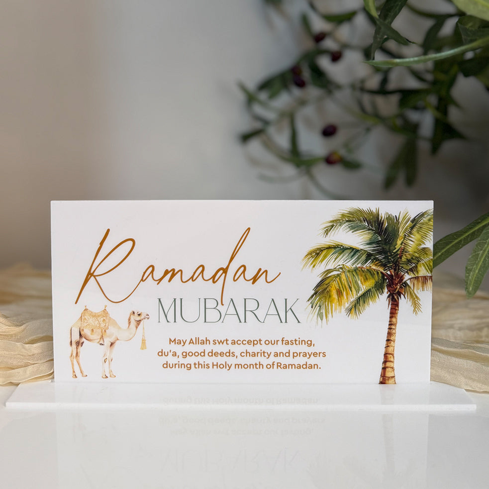 Ramadan Mubarak Plaque (Green)