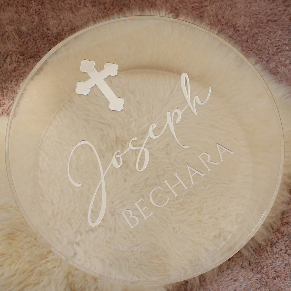 Christening Round Acrylic Box