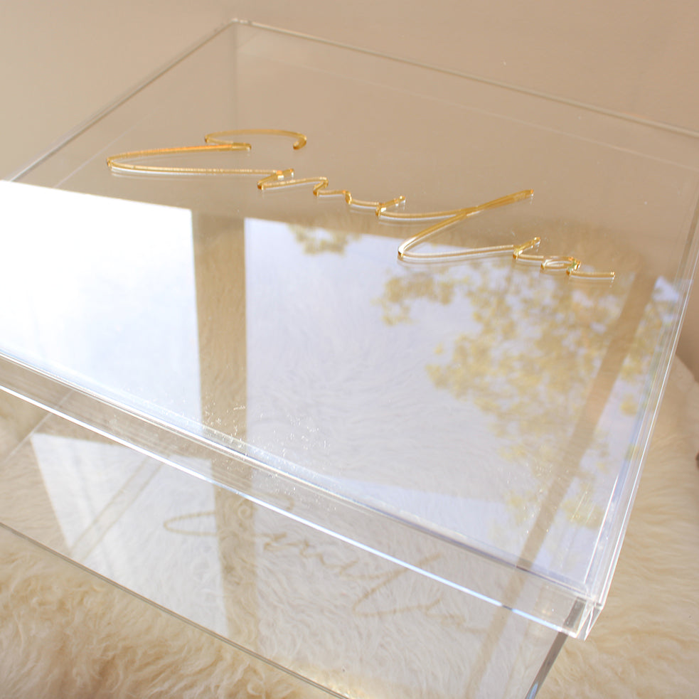 Christening Square Acrylic Box