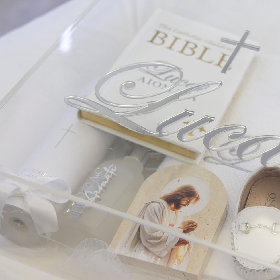Christening Square Acrylic Box