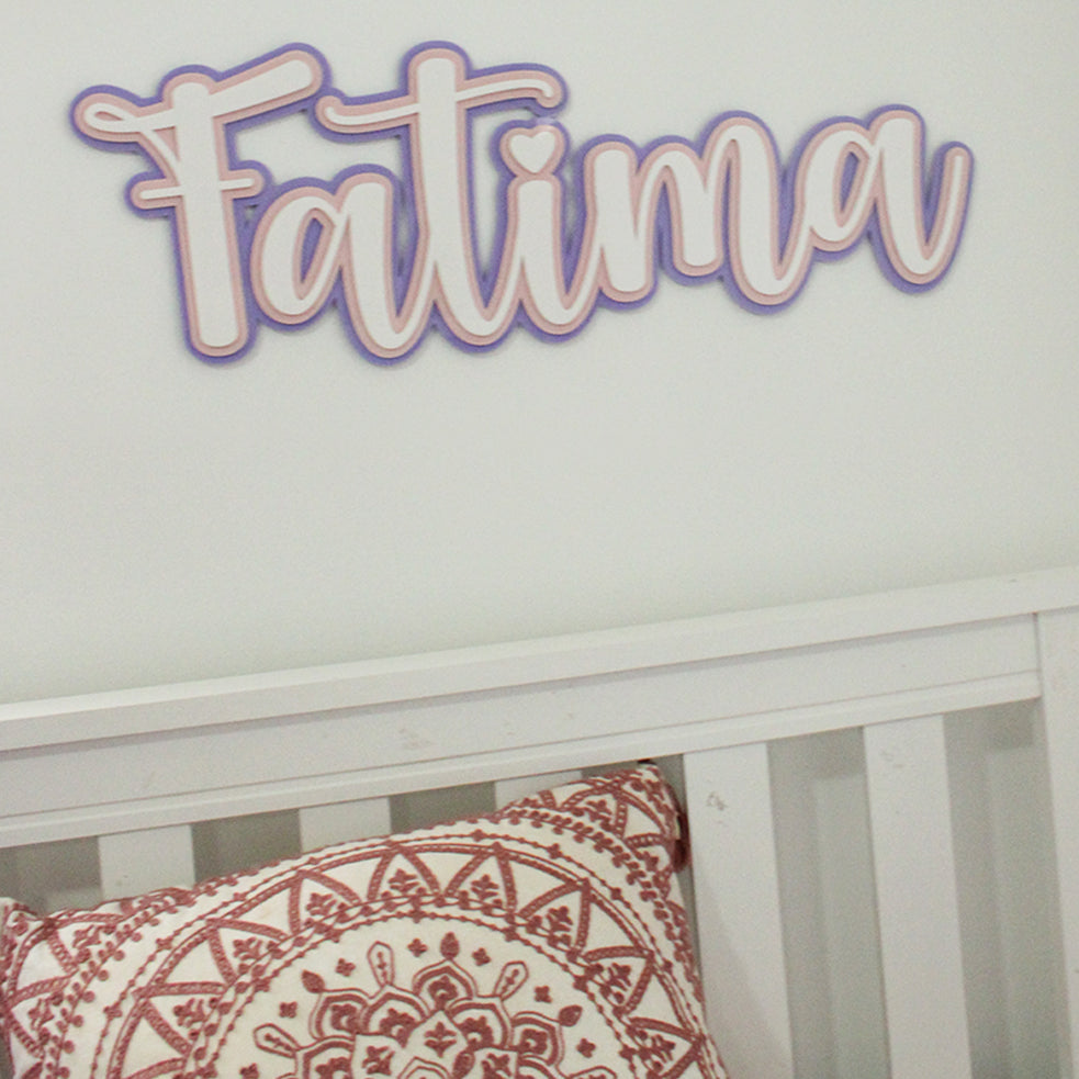 Triple Layered Name Plaque