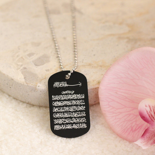 Black Metal Engraved Tags