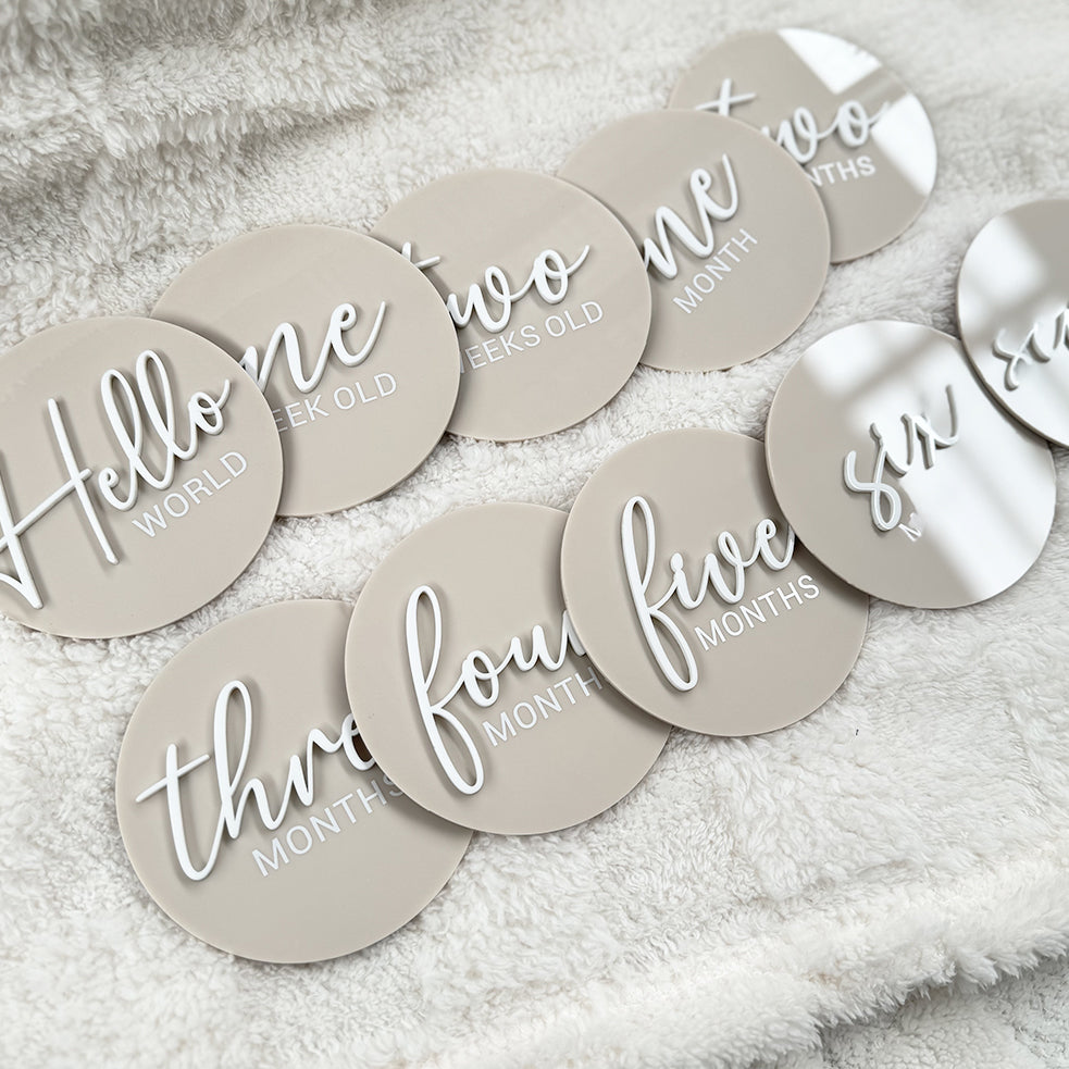 Acrylic Round Milestones