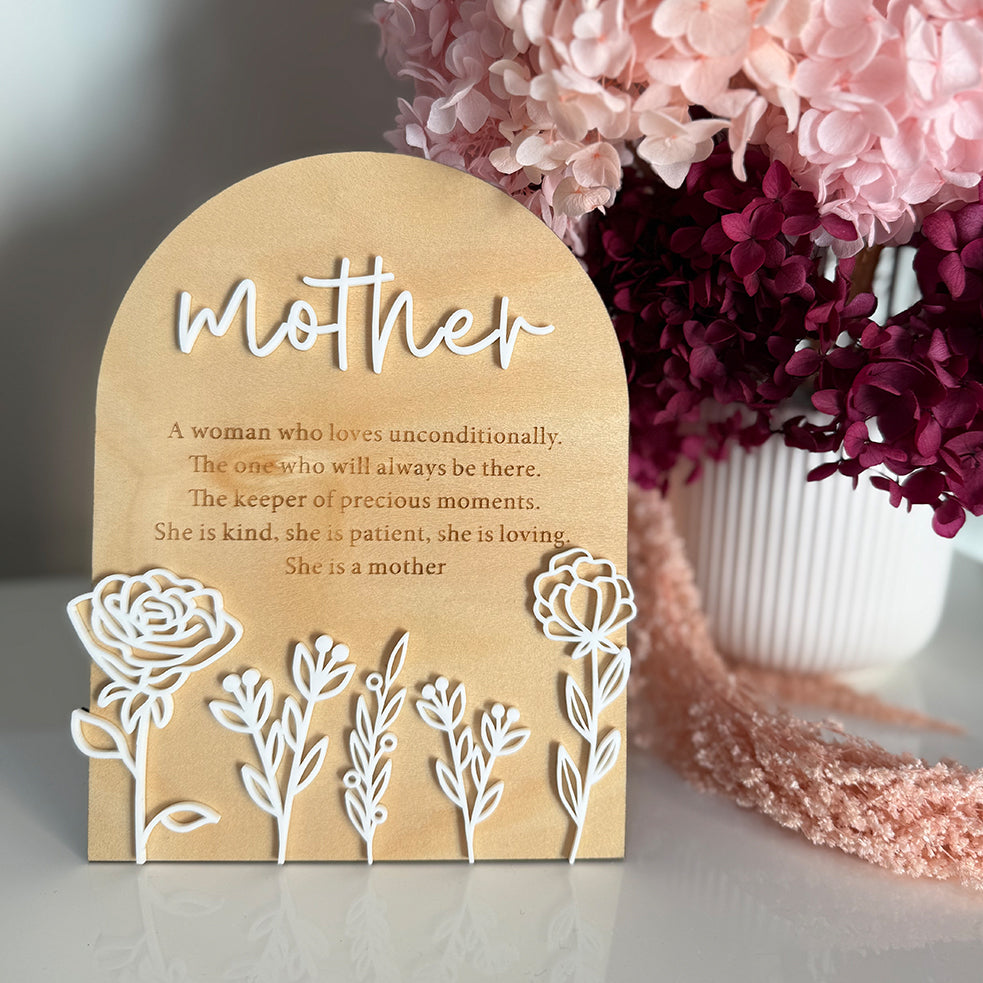 Mother Floral Plaque